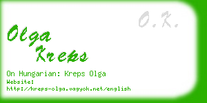 olga kreps business card